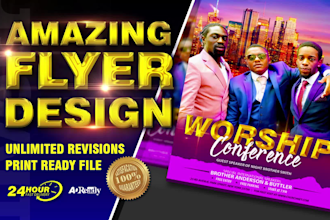 design an amazing church flyer within 24 hrs