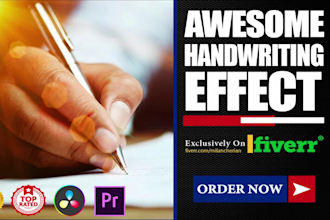 add the awesome handwriting animation video effect