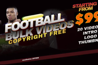 do football soccer highlight video in 4k within 24 hours