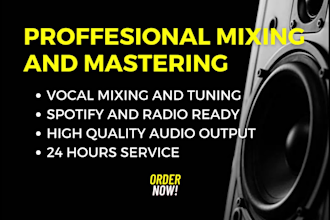 mix and master your hiphop, trap, edm, pop song