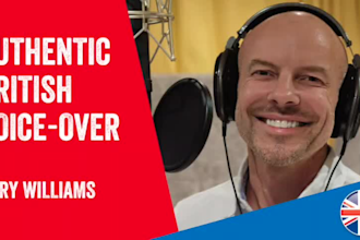 record your professional british male voiceover