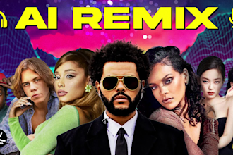 make a singing ai cover for a song music remix with weekend ariana rihanna