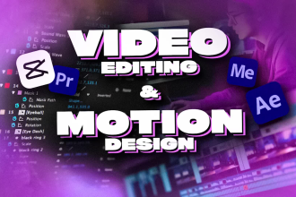 do video editing and motion design in a short time