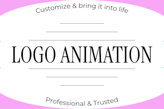create custom logo animation or motion graphics