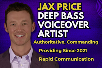be your deep american male voice over, no ai
