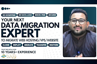 migrate wordpress, coded website, vps, emails, web hosting, dedicated server