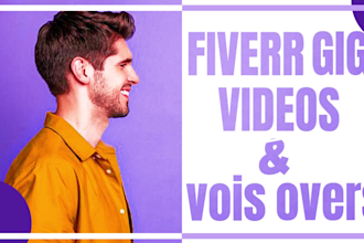 create a fiverr gig video and thumbnail