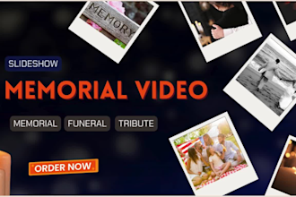 create funeral, tribute and memorial slideshow video