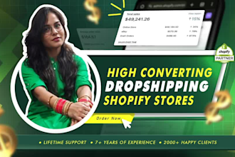 build, redesign 7 figure shopify dropshipping store or shopify website