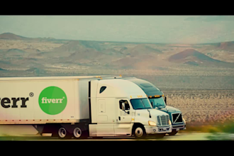 add your logo or text on truck trailer promo video