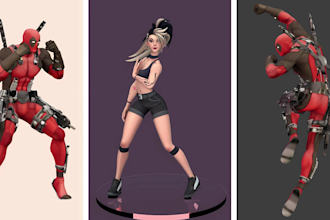 do rig and make gameplay 3d animations for unreal and unity