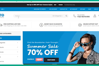create ecommerce online store website