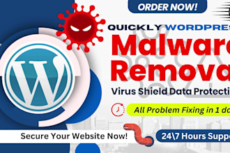 remove wordpress malware, remove blacklist, fix hacked site