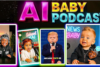 create a viral ai baby video, ai baby podcast, ai baby talking video
