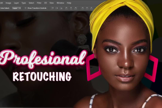 professionally retouch a portrait photo using photoshop