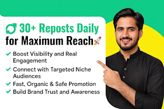 grow your twitter x account by reposting your post by 20 active accounts