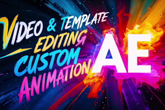 create any custom animation or edit after effects template