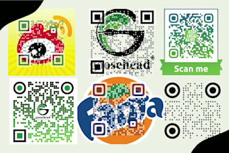 create professional qr code with provided logo as background