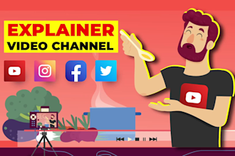 make 2d animated explainer videos for youtube channels