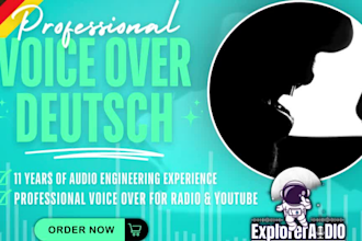 record my friendly, male voice for your audiobooks, deutsch