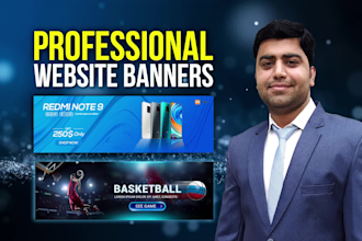 make a unique website banner, slider, website ads