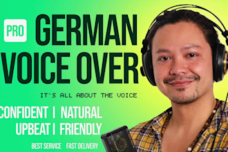 record a real professional deep german male voice over, as an voice actor