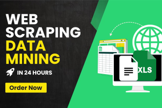 do web scraping, data mining in 24 hours from any website