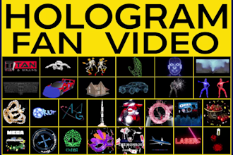 create a 3d video for a hologram fan display