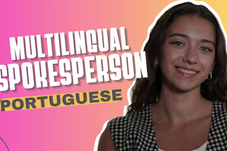 be a spokesperson video or ugc video creator in portuguese