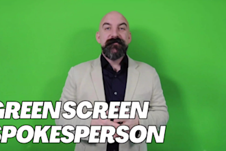 create a male green screen spokesperson video