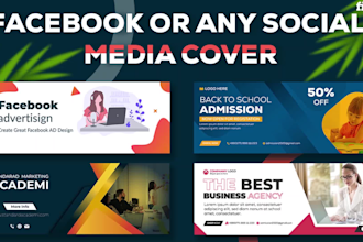 design facebook cover, banner ads, fb cover, fb banner, ig post, linkedin cover