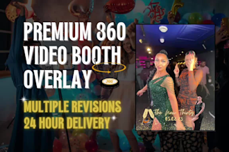 design a custom 360 video booth overlay for your special events