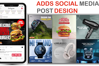 create attractive food social media post design creative ads and advertising