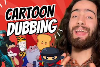 provide professional cartoon dubbing with unique character voices