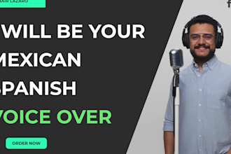 record a professional spanish voice over