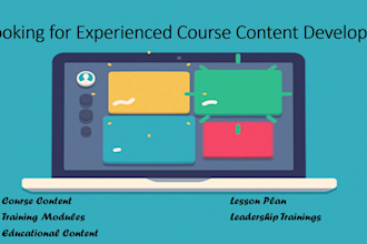 develop online course content and training modules for you