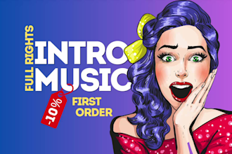 create original podcast intro, outro, jingle or audio logo