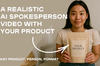 create a realistic ai spokesperson video with your product