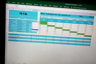 create weekly and monthly schedules for shift managing