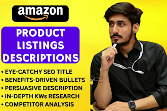 do amazon listing optimization, write SEO amazon product listing descriptions
