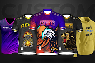 design esports jersey 3d mockup or 360 animation