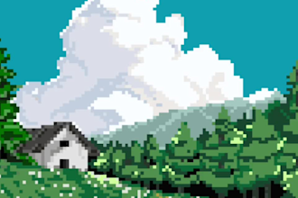 do pixel art landscapes for you