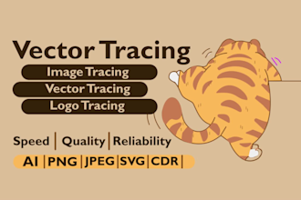 do vector conversion, image tracing and logo tracing