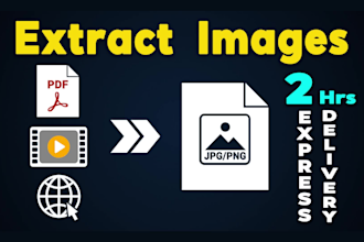 extract images from PDF, video and website