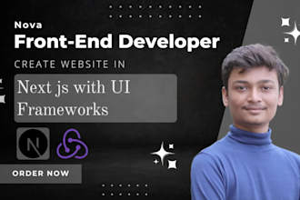 create fast and SEO optimized front end websites using next js