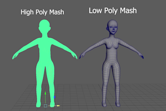 fix your 3d model, retopology, uv mapping
