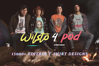 send 15000k bulk t shirt design for print on demand business