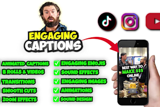 edit reels, tiktok ,shorts with animated captions