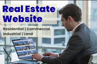 modern real estate website, residential, commercial land with idx and SEO