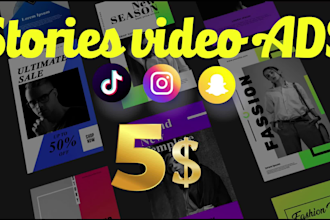 create professional instagram story video and snapchat ads